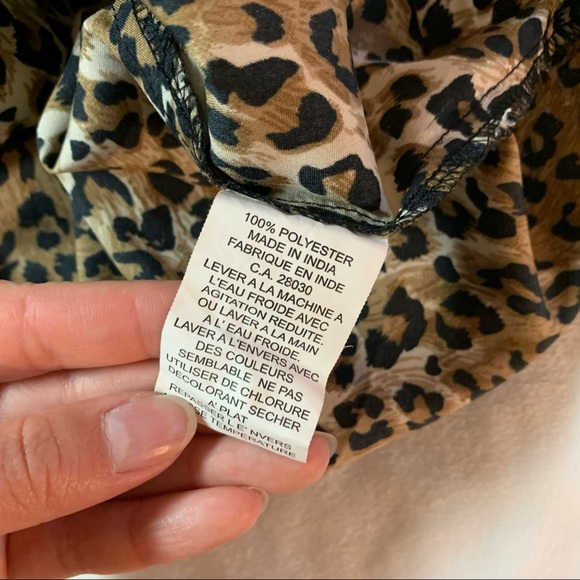 Twik Simons Cheetah Hi-Low 3/4 Sleeve Top Small - Picture 7 of 14